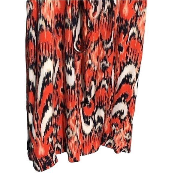 BANANA REPUBLIC BOHO WESTERN CORAL BELTED TIE DYE DRESS SZ 10 - Picture 6 of 8